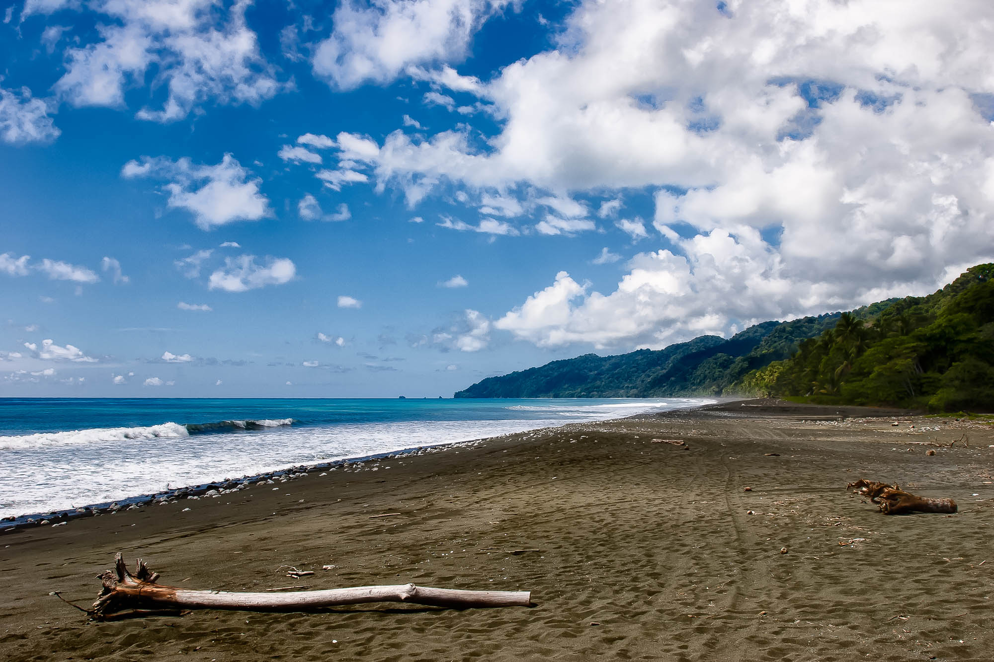 Beach at the entrance to Corcovado